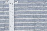 Japanese Fabric Shokunin Collection Yarn-Dyed Sun-Dried Double Gauze Stripes II - light blue -  50cm